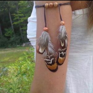 Bohemian Feather Arm Bracelet
